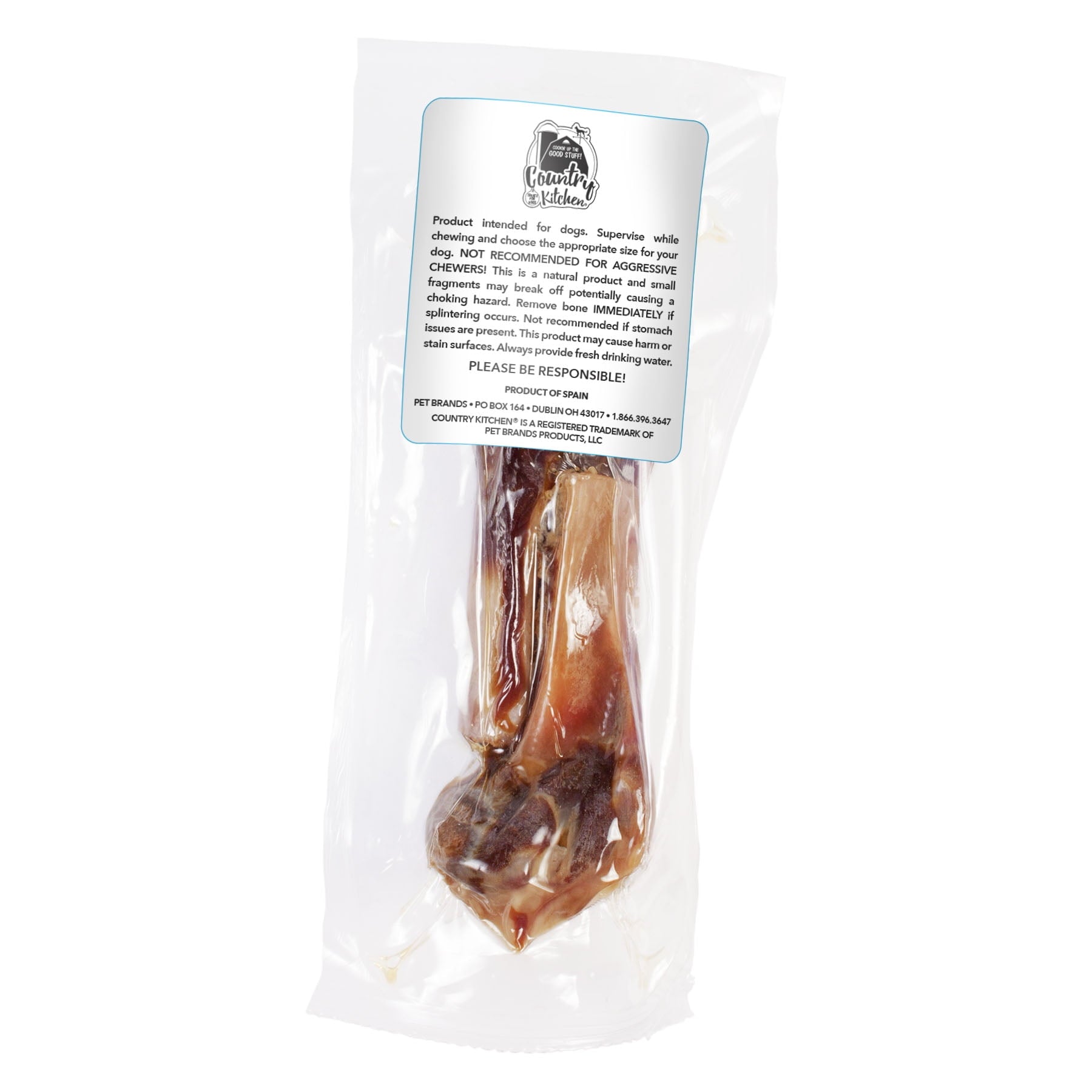 Country Kitchen Serrano Half Bone Dog Treat: 2 pack aged pork bone dog treat