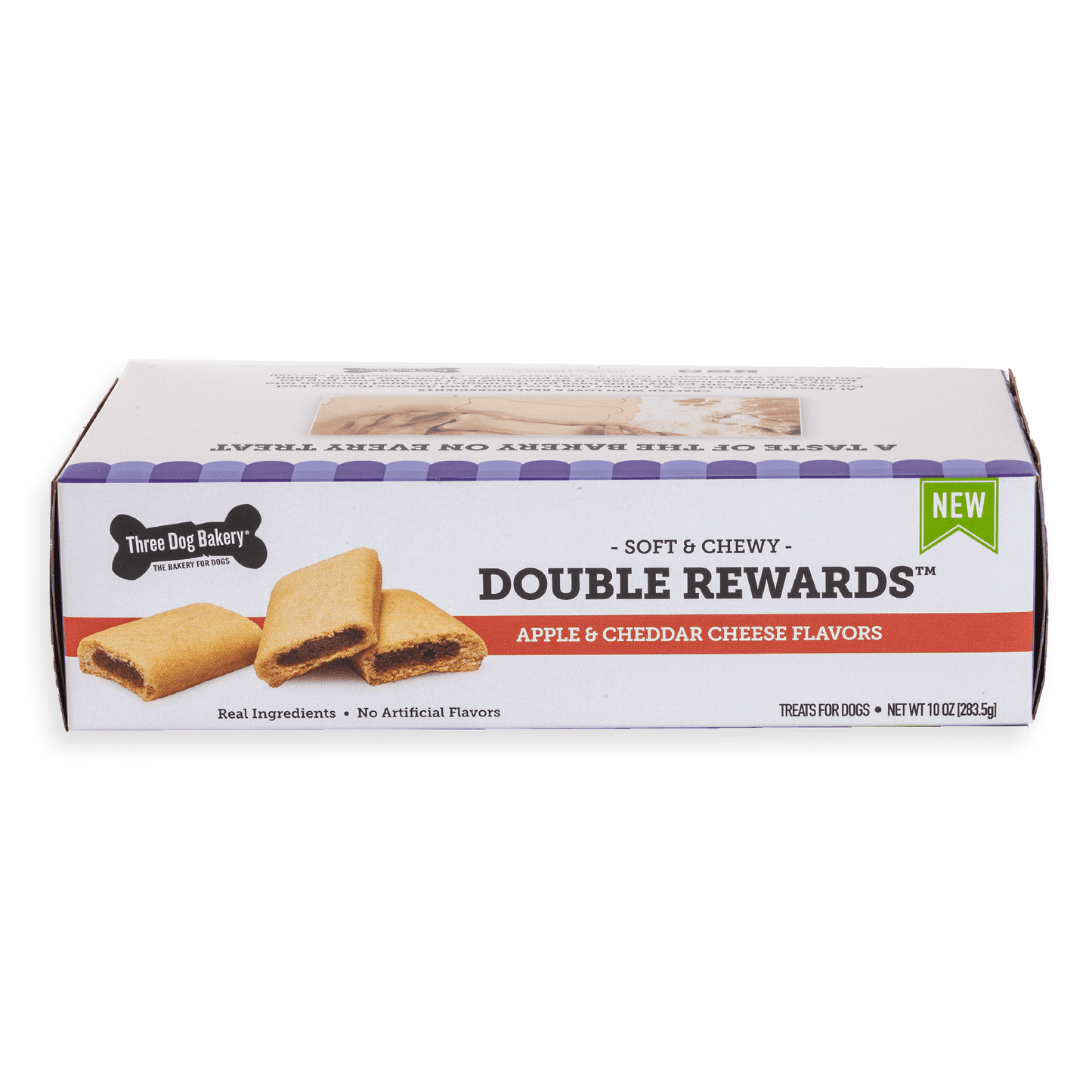 Three Dog Bakery Double Rewards Apple & Cheese Soft Chewy Dog Treats, 10oz