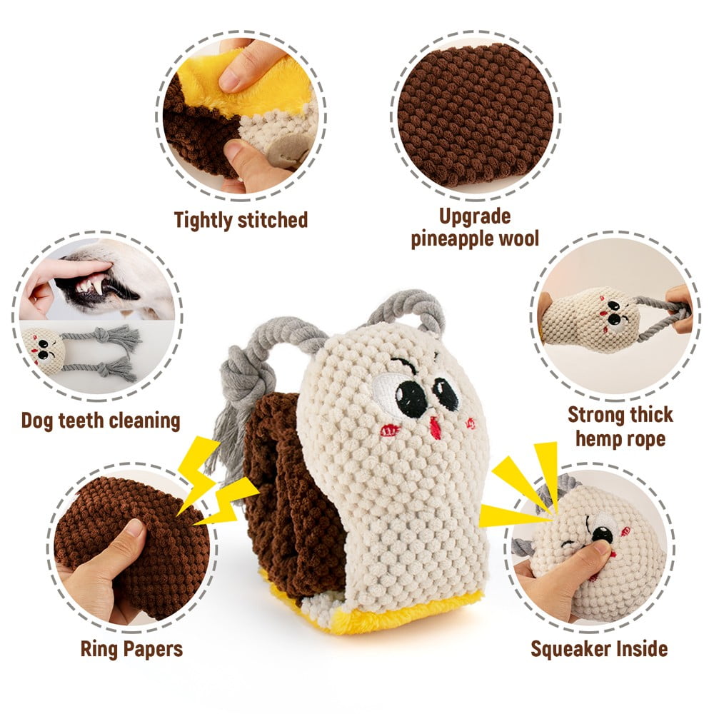 Simuch Dog Sniffing Toy, Dog Enrichment Toys, Treat Dispensing Squeaky Crinkle Snuffle Smart Dog Toy, Durable Plush Toys for Large Medium Small Dog